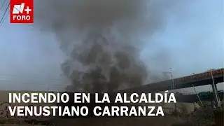 Reportan Incendio en Predio en Eje 1 Norte y Heberto Castillo, CDMX