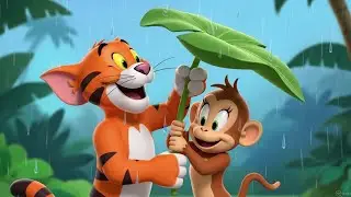Tiger & Monkey Fun Adventure 🐯🐒 | Colorful Jungle Story for Kids | 2D Cartoon