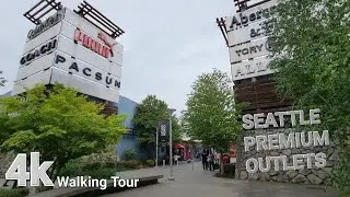 MALL 4k Walk through Seattle Premium Outlets WA USA Holiday Weekend with Galaxy S21 Ultra Camera