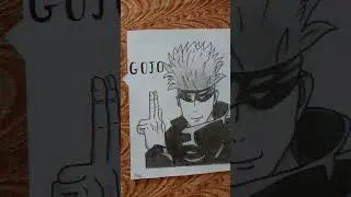 Satoru Gojo Drawing 🔥🔥 #shorts #drawing #sketch #vrart
