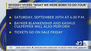 Whiskey Myers&rsquo; tour hits Brandon Amphitheater soon