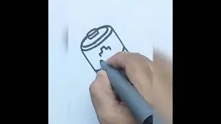 Draw Easy Battery/Draw Cell Easy/#inshort #viral #easy #drawing #battery #cell/Haa-Meem 4science