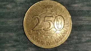 2009 LEBANON 250 LIVRES COIN