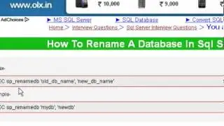 How to rename a database in sql server