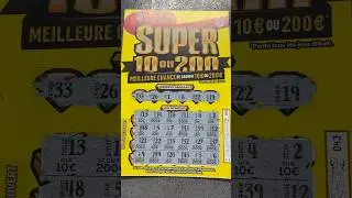 &euro;10.00 SUPER 10 ou 200 #gains #win #fdj #illiko #grattage #super #22 #abonnetoi #shorts