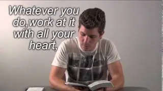 Working for God, not for man. One Verse - Colossians 3:23