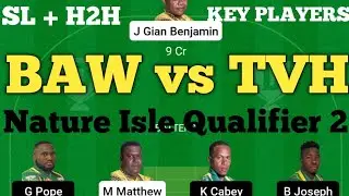 BAW vs TVH Dream11 Prediction | BAW vs TVH Dream11 Team | TVH vs BAW Dream11 Nature Isle T10 2023.