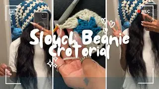 CROTORIAL: Slouch Beanie Granny Stitch