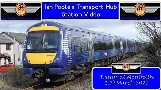 Trains at Monifeith railway station (12/03/2022)