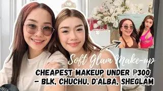 Soft Glam Makeup Tutorial with my bestie | Cheapest Makeup Under ₱300 - BLK, CHUCHU, D'ALBA, SHEGLAM