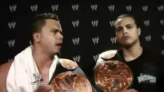 WWE.com Exclusive  Primo   Epico react after their successful WrestleMania tag title defense