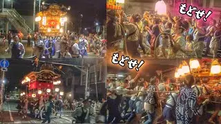 天竜 二俣祭り2024 土曜日 夜の曳き回し 2024.8.17 浜松市 天竜区 (南がく連·白糸連·城下連·城南連·旭連·白山連·西古連·吾妻連·二府連·諏訪連·古城連·帽山連) 諏訪神社祭典 屋台