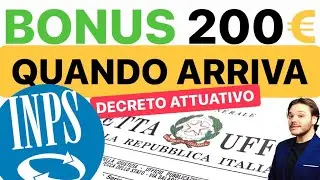 BONUS 200&euro;💶: QUANDO ARRIVA ✅ ULTIMO ⚡️ AGGIORNAMENTO INPS