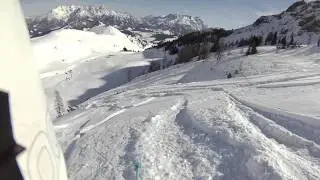Anja Bolbjerg at Freeride World Tour 2012 Fieberbrunn - Contour Helmet Cam View
