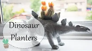 🦕 Dinosaur Planters?!? 🌵 | Simple & Easy Plant Pot Tutorial | Room Decor & DIY