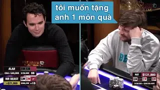 Mr Beast vung tiền li&ecirc;n tục tr&ecirc;n b&agrave;n đấu Poker