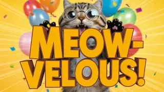 Happy Cat Song and Dance for Kids | Cute Kitten Nursery Rhymes with Meow Meow Fun Learning