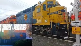 664 and 663 passing southbound and northbound though Portland, OR [2-1-26] Brooklyn yard 