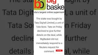 Tata son to acquire majority stake in bigbasket | Stock market news | #shorts