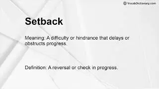 Setback Meaning