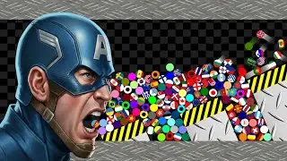 Escape From Captain America - Survival Marble Race