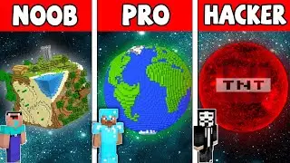 Minecraft NOOB vs PRO vs HACKER : PLANET BASE in Minecraft! Animation!