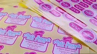 cetak stiker label makanan untuk snack lebaran #stikerlabel #stikerlabel #geometryide