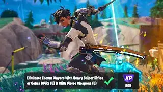 Eliminate Enemy Players With Melee Weapons Heavy Sniper Rifles or Cobra DMRs - Fortnite Quests