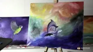 Speed up oil Painting - Abstract