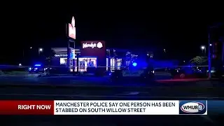 Manchester police say 1 person stabbed Sunday night
