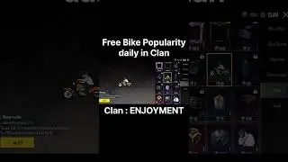 Join Clan ENJOYMENT and get free Bike Popularity daily from shop 👍 #pubgmobile #bgmi #shorts