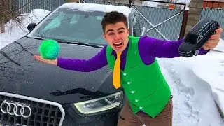 Mr. Joe on Audi Q3 VS Magic Ball w/ Car Turned in Toy Cars & Started Funny Race for Kids