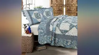 Cozy Line Home Fashions Aphrodite Blue Pink French Country Floral Real Patchwork review
