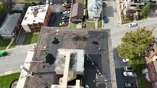 Plaza Towers Gaco Emulsion and Acrylic roof coating Install progress