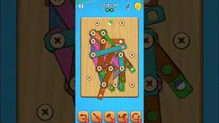 Wood Screw Puzzle &ndash; Stage 48 / Level 48 Solution | Easy Trick #WoodScrewPuzzle #PuzzleGame #Shorts