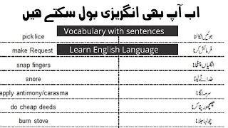 vocabulary with sentences In Urdu/Hindi Must watch to improve English.