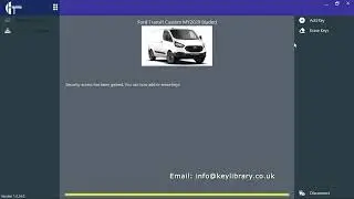 Spare Key Programming for a Ford Transit Custom 2020 using TrueCode Online