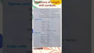 Units of Length ||Measures of Length|#units #shorts #shortsfeed #ytshorts#mathshorts  #education