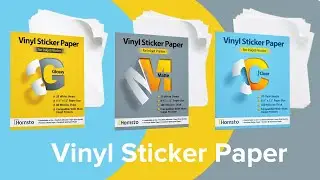 Sticker Paper for Printer | Vinyl Waterproof Sticker Paper | Matte, Glossy and Clear | Homsto