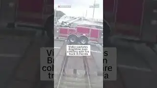 Video captures Brightline train colliding with fire truck in Florida