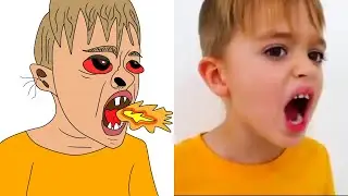 Vlad and Niki Want the Same Slime | Funny Drawing Meme