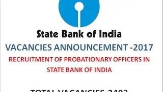 SBI PO 2017 NOTIFICATION