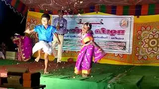 2nd std girl  P. U. M School, Vangudi.Tamil folk dance panchu mittai Annual day 2017,