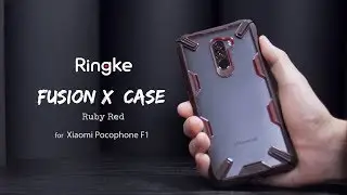 Xiaomi Pocophone F1 Case - Ringke Fusion X Ruby Red Case