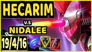 HECARIM vs NIDALEE - 19/4/16 KDA JUNGLE GAMEPLAY - KR Ranked DIAMOND