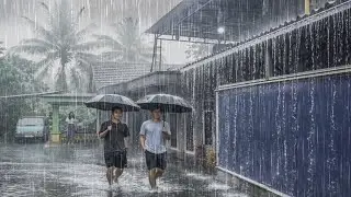 HUGE Rainstorm in Rural Indonesia l Overcome Insomnia