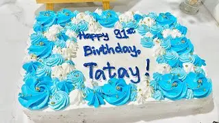 TRENDING Sheet Cake | Blue & White Color | Father's Birthday Cake #viral #trending #youtube #video