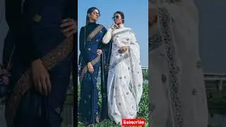 Winter collection Saree with sweater blouse trending and new design for 2022.