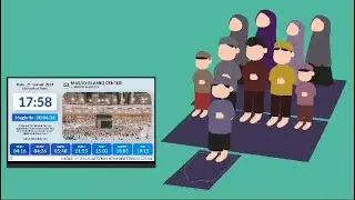 Aplikasi jam masjid yg bisa diinstal di TV, sangat cocok untuk dipasang di masjid, mushola, kantor-