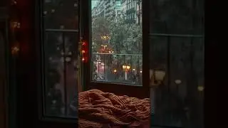 Enjoying the rain from my comfortable oasis! #rainsounds #fireplaceambience #soothingambience